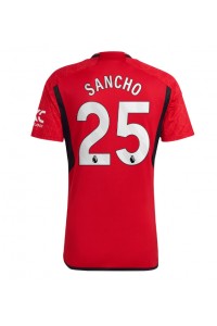 Manchester United Jadon Sancho #25 Fotballdrakt Hjemme Klær 2023-24 Korte ermer